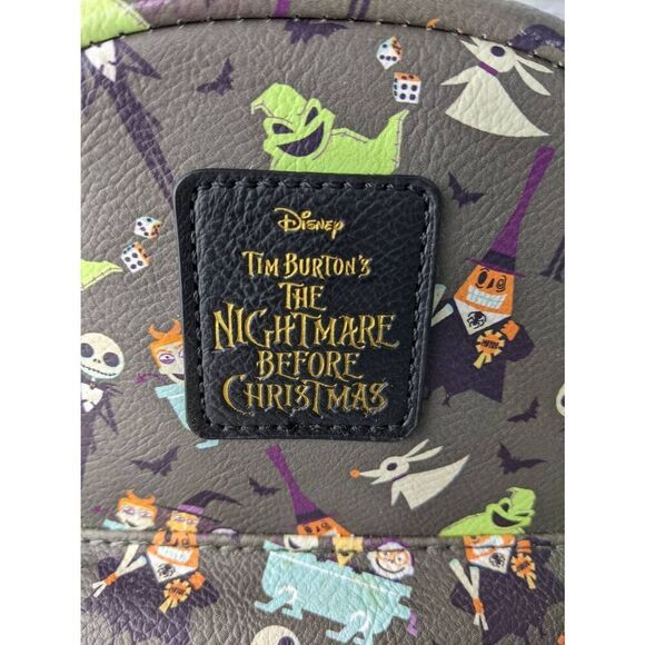 Loungefly Disney Nightmare Before‎ Christmas Mini Backpack Grey